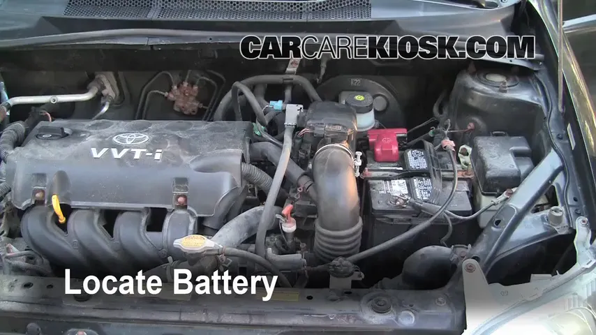 2001 Toyota Echo 1.5L 4 Cyl. (4 Door) Battery Replace